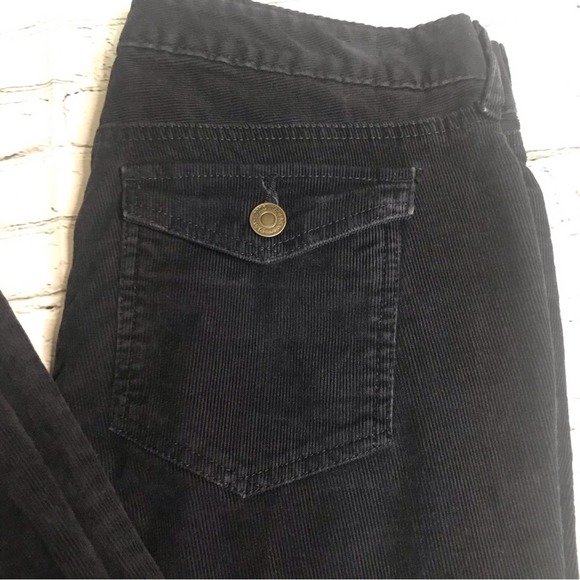 Eddie Bauer Slightly Curvy Slightly Flared Navy Corduroy Pants Size 2 - Picture 2 of 12